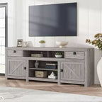 GustoWave 70.1 Farmhouse TV Stand, Media Console with Storage Drawers & Open Shelf for Living Room, Bedroom