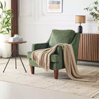 Poltrona accentata in velluto beige/nera/verde scuro/marrone chiaro/grigio chiaro, monoposto, struttura in legno massello