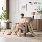Poltrona accentata in velluto beige/nera/verde scuro/marrone chiaro/grigio chiaro, monoposto, struttura in legno massello