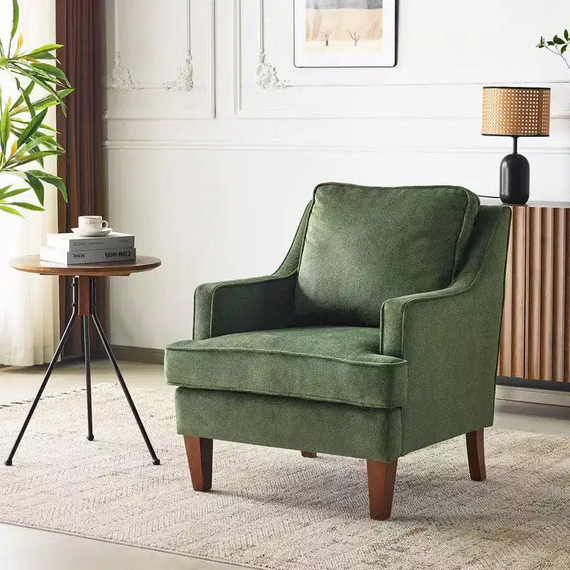 Poltrona accentata in velluto beige/nera/verde scuro/marrone chiaro/grigio chiaro, monoposto, struttura in legno massello