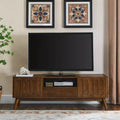 GDFStudio Kriknak Mid-Century Modern 59.1'' Wooden Fluted TV Stand with 2 Doors and 1 Drawer