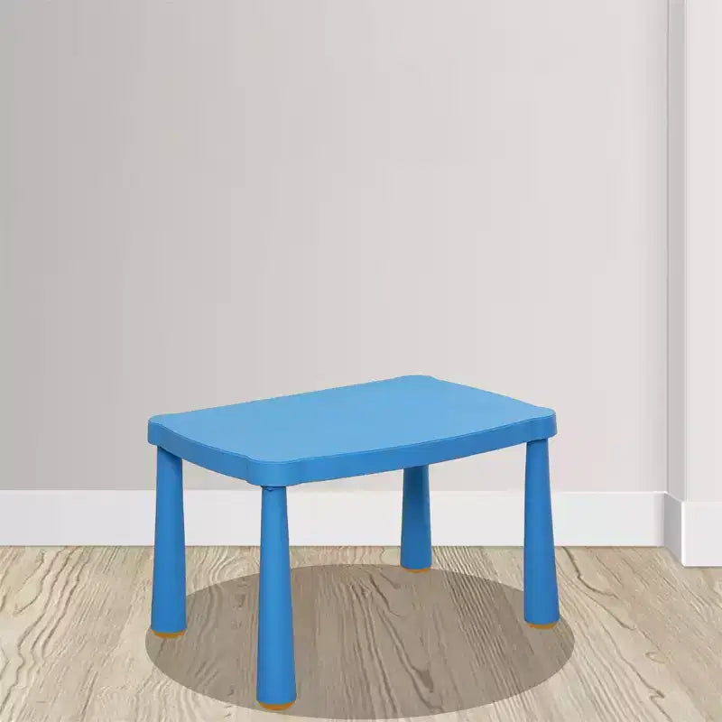 Tavolo attività per bambini in plastica blu rettangolare, 1 posto, 50,8 cm H x 52 cm L x 73 cm P