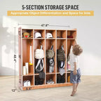 Mobile Cubby per stoccaggio in legno, con/senza vetro, 8 o 15 sezioni, multiutente