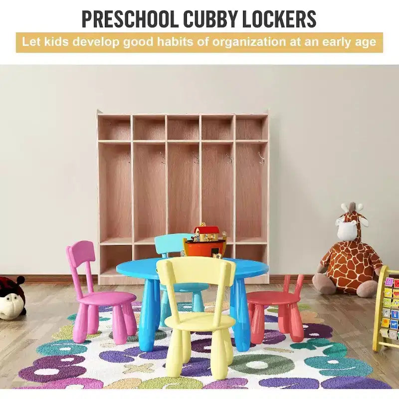 Mobile Cubby per stoccaggio in legno, con/senza vetro, 8 o 15 sezioni, multiutente