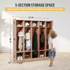 Mobile Cubby per stoccaggio in legno, con/senza vetro, 8 o 15 sezioni, multiutente