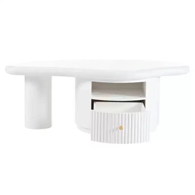 Set di tavolini da caffè White Cloud, forma irregolare, 3 pezzi