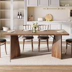 Tavolo da pranzo rettangolare per 6 persone, stile rustico, colore marrone/grigio