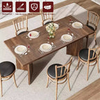 Tavolo da pranzo rettangolare per 6 persone, stile rustico, colore marrone/grigio