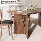 Tavolo da pranzo rettangolare per 6 persone, stile rustico, colore marrone/grigio