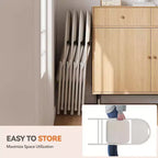Sedia Pieghevole Imbottita in Tessuto Beige / Grigio Scuro / Rosso Scuro, Struttura in Metallo, Senza Braccioli, 1 Posto, Confezione da 2/4/6