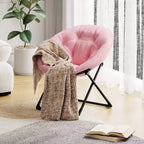 Poltrona a Fiori, Grigio/Rosa, Seduta Singola, Ferro e Cotone
