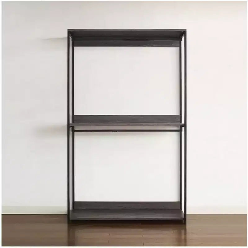 Cabina Armadio in Legno Composito Nero con Cesti Contenitore, 1 Persona, 197.3 cm A x 281.9 cm L