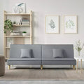 Divano letto convertibile biposto grigio chiaro