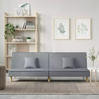 Divano letto convertibile biposto grigio chiaro