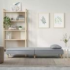 Divano letto convertibile biposto grigio chiaro