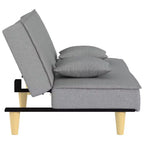 Divano letto convertibile biposto grigio chiaro