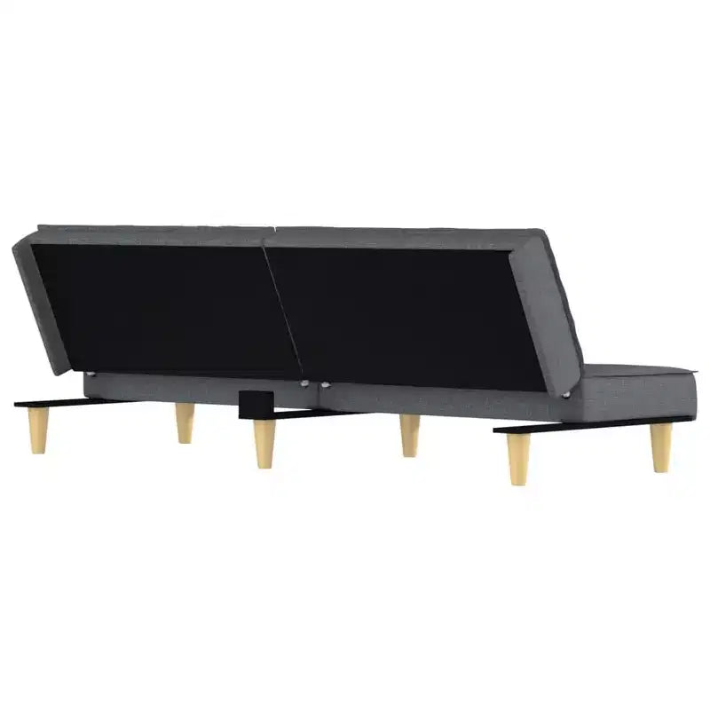 Divano letto convertibile biposto grigio chiaro