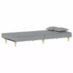 Divano letto convertibile biposto grigio chiaro