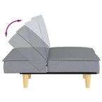 Divano letto convertibile biposto grigio chiaro