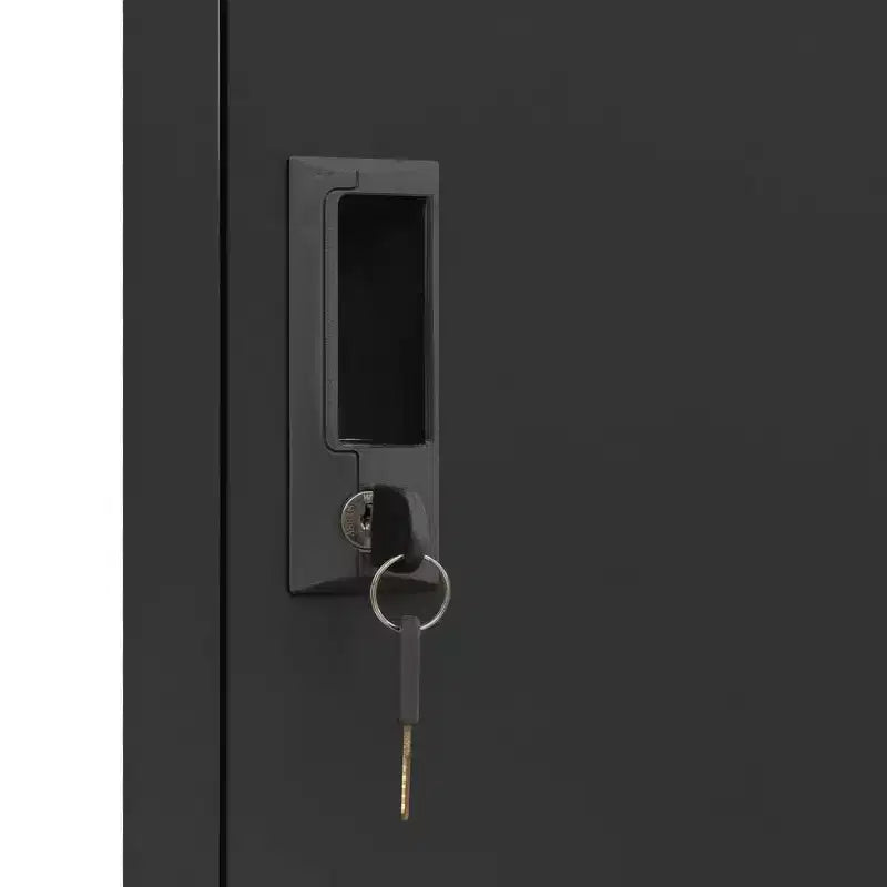 Armadietto Metallico Antracite con 4 Ante Lucchettabili, Uso Singolo