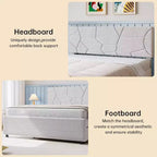 Letto estraibile imbottito grigio, struttura a piattaforma per materasso singolo/matrimoniale, due posti letto