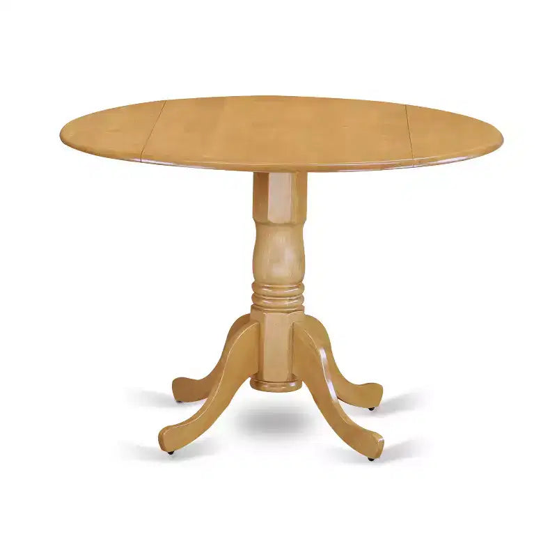 Set tavolo da pranzo rotondo con ante a ribalta, nero/rovere, 3 pezzi, 2 posti a sedere