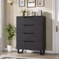 4 Dresser For Bedroom, 41.5 Tall Dresser, Freestanding Vertical Drawer Cabinet With Storage, Wooden Closet Storage Chest For Living Room