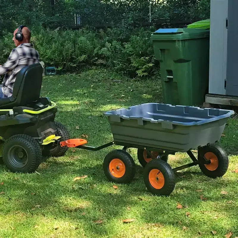 Carrello ribaltabile a 4 ruote grigio, capacità 360 kg, per 1 persona