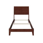 Testiera a slitta freestanding Twin XL in noce con telaio letto, 1 persona