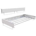 Drying Rack, Alloy Foldable Wall Mounted Retractable Clothes Hanger for Space Saving