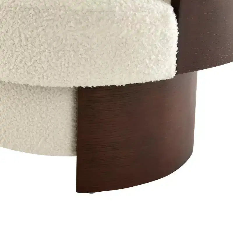 Poltrona a botte girevole beige/verde, 1-2 posti