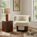 Poltrona a botte girevole beige/verde, 1-2 posti