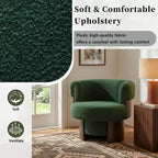 Poltrona a botte girevole beige/verde, 1-2 posti