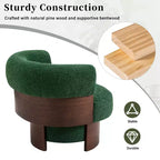 Poltrona a botte girevole beige/verde, 1-2 posti