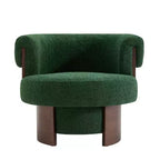 Poltrona a botte girevole beige/verde, 1-2 posti