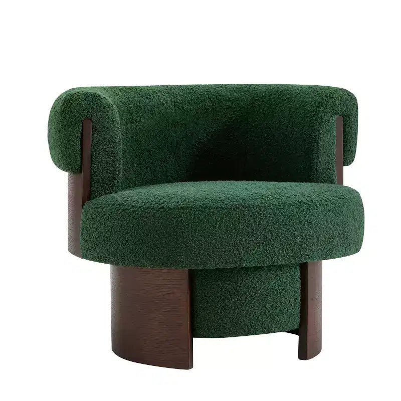 Poltrona a botte girevole beige/verde, 1-2 posti