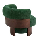Poltrona a botte girevole beige/verde, 1-2 posti