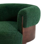 Poltrona a botte girevole beige/verde, 1-2 posti