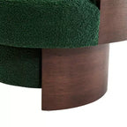 Poltrona a botte girevole beige/verde, 1-2 posti