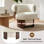 Poltrona a botte girevole beige/verde, 1-2 posti