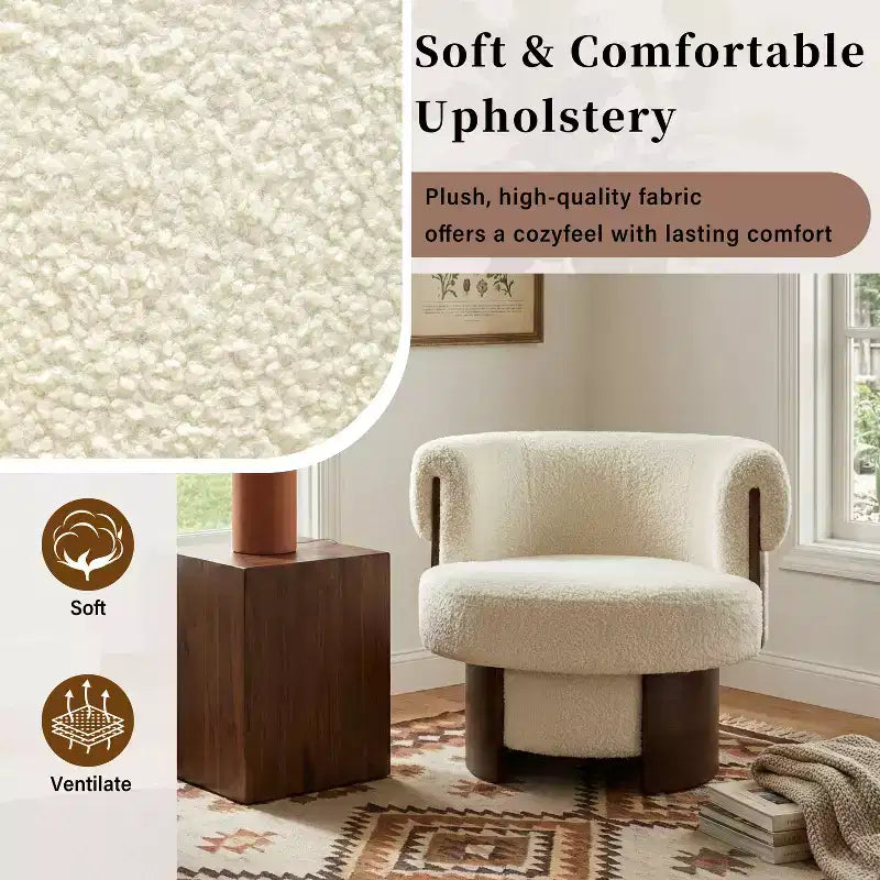 Poltrona a botte girevole beige/verde, 1-2 posti