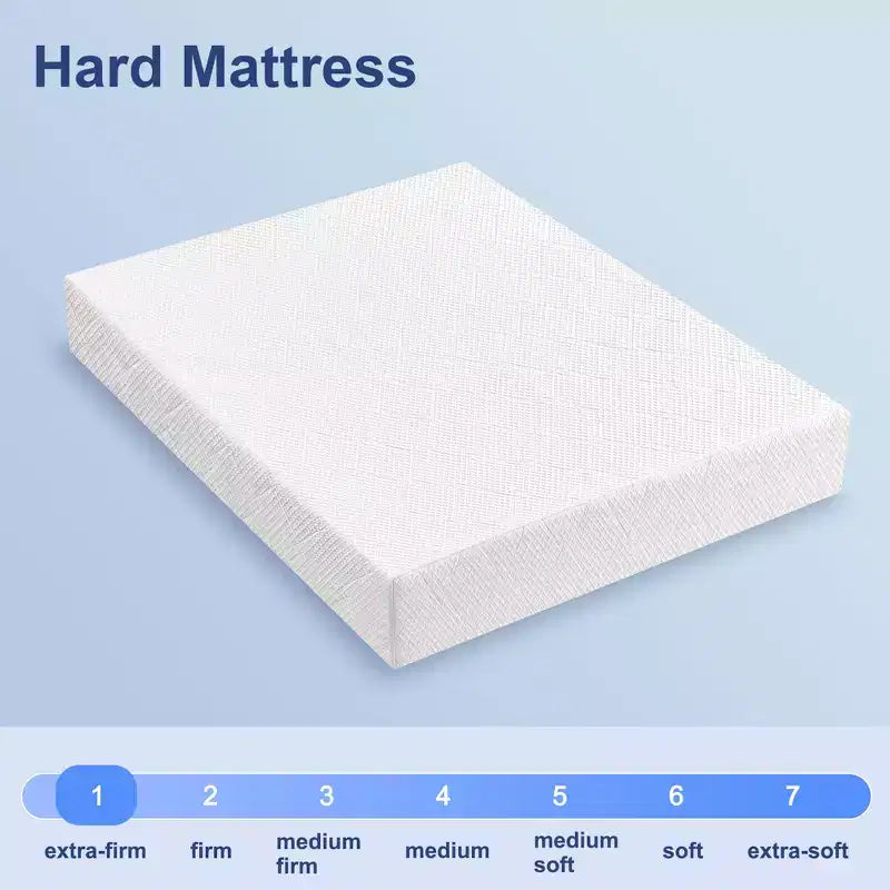Materasso in schiuma bianco extra rigido, Bed-in-a-Box, 1–2 persone