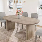 Sedia da pranzo imbottita senza braccioli, schienale alto, colore beige/grigio, tessuto in lino, sedile singolo