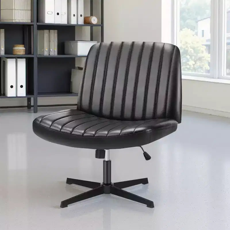 Sedia da ufficio ergonomica senza braccioli con seduta ampia, multicolore, per 1 persona