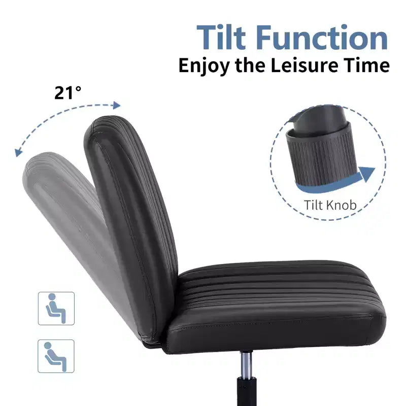 Sedia da ufficio ergonomica senza braccioli con seduta ampia, multicolore, per 1 persona