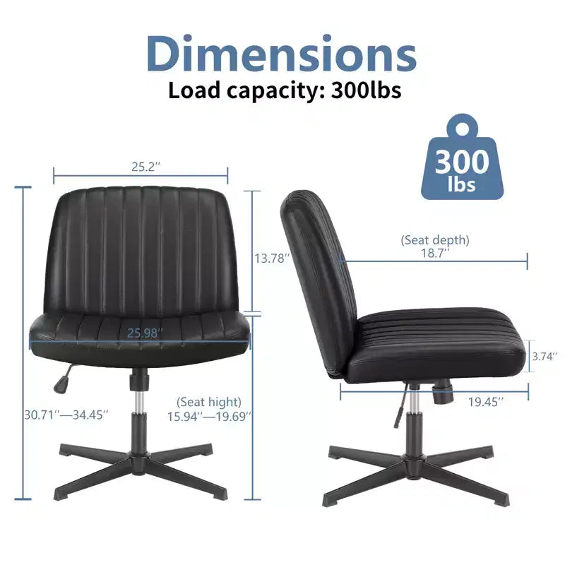 Sedia da ufficio ergonomica senza braccioli con seduta ampia, multicolore, per 1 persona