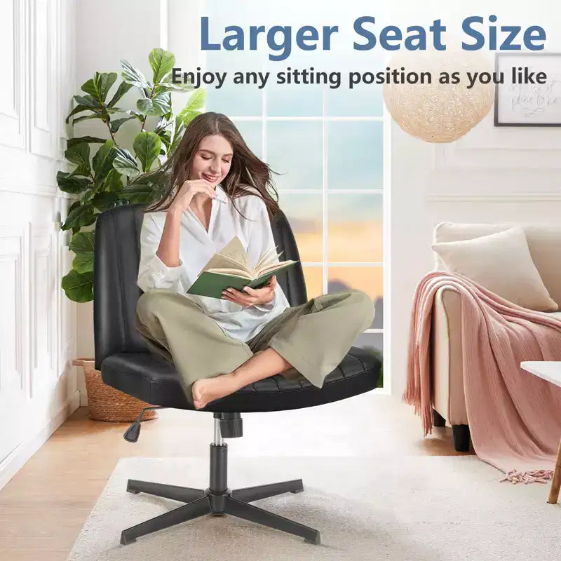 Sedia da ufficio ergonomica senza braccioli con seduta ampia, multicolore, per 1 persona