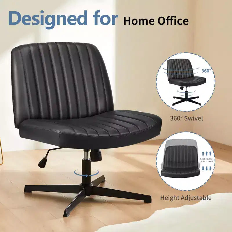 Sedia da ufficio ergonomica senza braccioli con seduta ampia, multicolore, per 1 persona