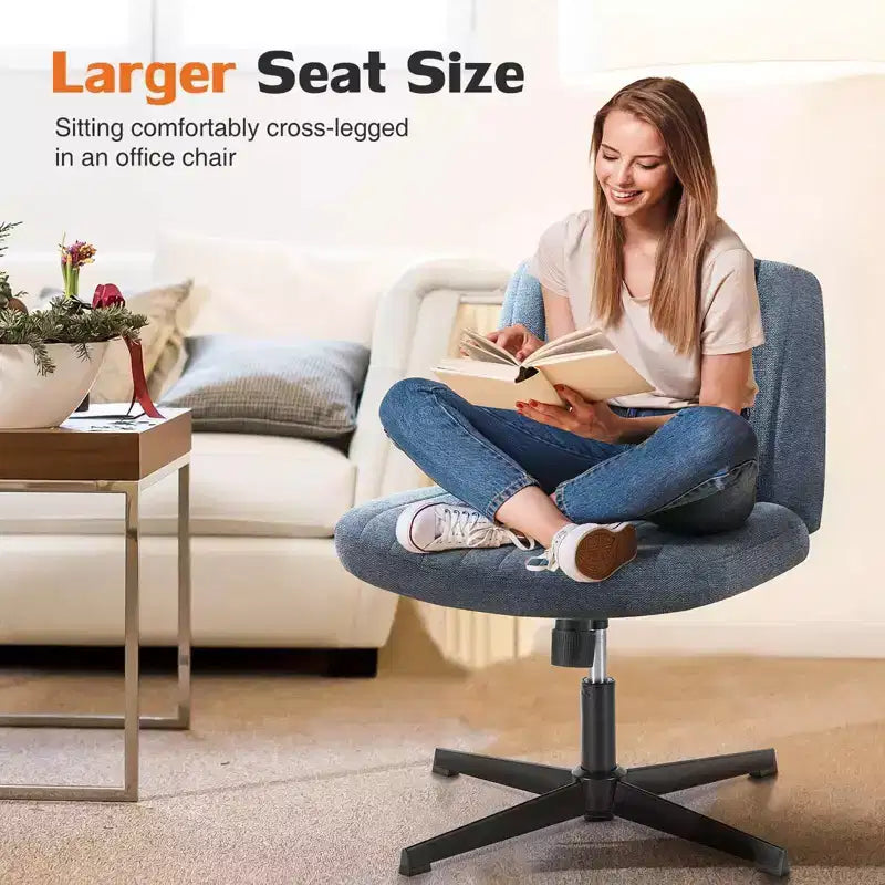 Sedia da ufficio ergonomica senza braccioli con seduta ampia, multicolore, per 1 persona