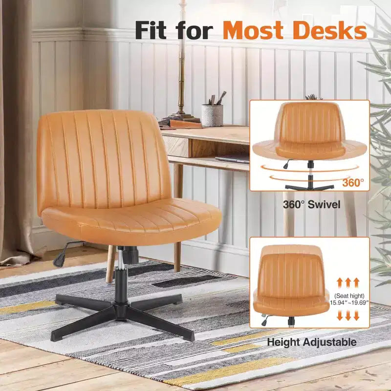 Sedia da ufficio ergonomica senza braccioli con seduta ampia, multicolore, per 1 persona